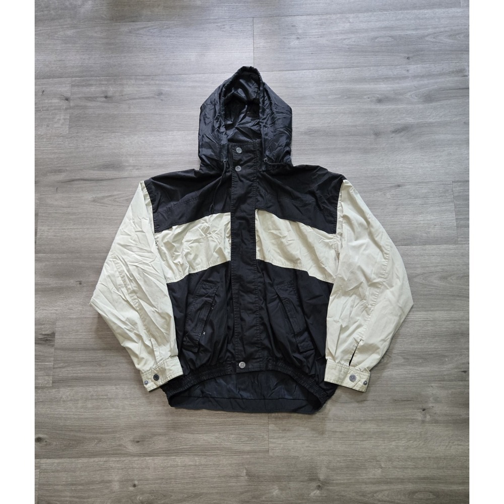 Vtg 90s American Weekend Jacket Men's L Full Zip Lightweight Hooded Windbreaker